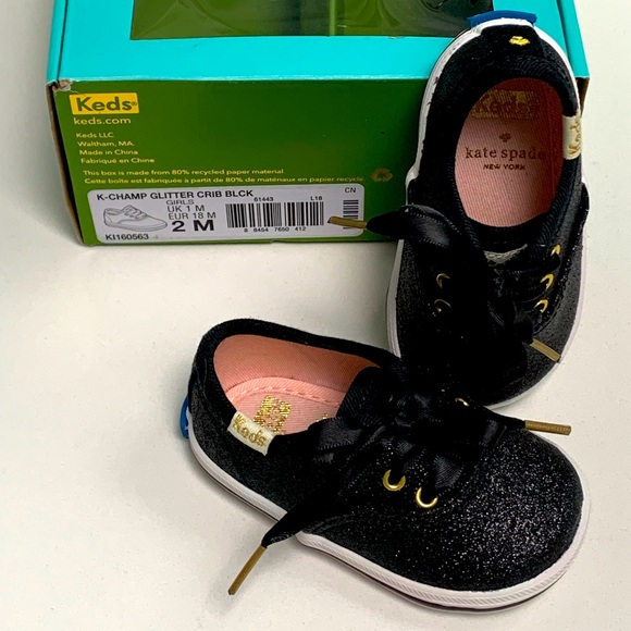 Keds Kate Spade black sparkly sneakers for baby ✨ - Picture 1 of 3